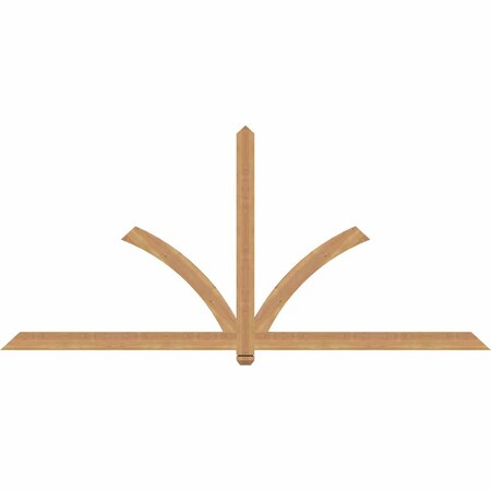 Ekena Millwork Redmond Smooth Timber Gable Bracket, Western Red Cedar, 96"W x 44"H x 1 1/2"D x 3 1/2"F, 11/12 Pitch GBW096X44X0204RED00SWR